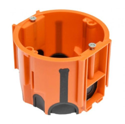 Puszka podtynkowa ProDuo, głęboka 60mm, fi68, łączeniowa, z wkrętami, wiatroszczelna, pomarańczowa, IP30 /A.0091/