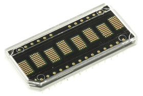 Wyświetlacz diodowy LED 8-znakowy 7 x 5 7,5 mcd 5 x 7, Zielony 4.8mm Broadcom 574 nm