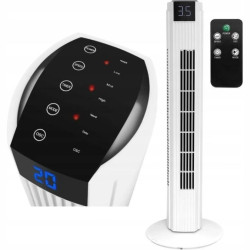 DUŻY WYDAJNY WENTYLATOR PODŁOGOWY WIATRAK LXWT27 45W BIAŁY