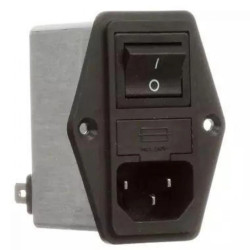 Złącze zasilające AC męskie 6A 250VAC C14 (E) 450uH FN284-6-06