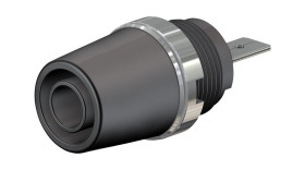 Gniazdo bananowe Gniazdo Gwint M4 Czarny 20A Staubli rozmiar 4 mm