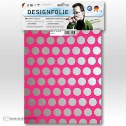 Oracover 90-014-091-B Folia dekoracyjna Easyplot Fun 1 (D x S) 300 mm x 208 mm różowo-srebrny neonowy (fluorescencyjny)