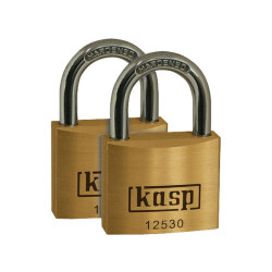 Kasp K12530D2 Premium Brass Padlock - 30mm - Twin