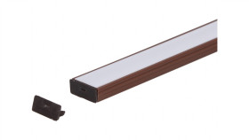 Zaślepka Pcv Line Slim Brązowa Z Otworem