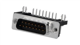 Fce17-A15pb-440 D-Sub Gniazdo Męskie Na Pcb Kątowe 90 Tht Unc 4-40 Pin 15