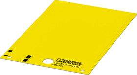 PVC device marker, (L x W) 135 x 104 mm, yellow, carrier card with 1 pcs, 0830305