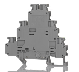 Kostka zaciskowa na szynie DIN Phoenix Contact poziomy: Potrójny 26 → 12AWGŚruba UT 2.5-PE/L/N 19A 500 V