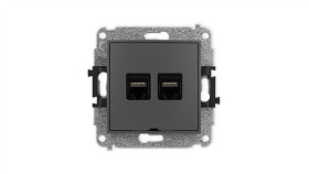 Icon Mechanizm Gniazda Komputerowego Podwójnego 2Xrj45, Kat. 6A, 8-Stykowy,...