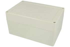 Obudowa; uniwersalna; ZP180.120.90JH TM; poliwęglan; 180mm; 120mm; 90mm; IP65; jasnoszary; hermetyczna; z tulejkami mosiężnymi;