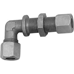 Angle Schott fitting, L 56 mm, 315 bar, steel, galvanized, for pipe systems, 112212