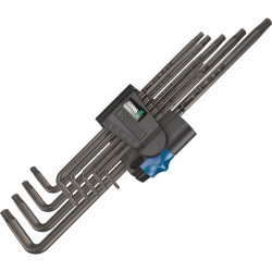 Wera 05024450001 967 TX XL TORX&#xAE; HF BlackLaser Long L-Key Set TX 8-40 9pc