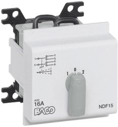 Przełącznik krzywkowy 16 A 2 x 30 ° szary BACO NDF15 227705 1 szt.