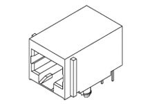 Złącze RJ45 Żeński Złącze RJ45 Przewlekany Cat3, Cat4 Molex, 90°, 8P8C-żyłowe