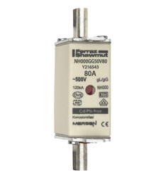 Bezpiecznik NH 80A 500V ac NH000 gG Mersen