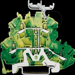 2002-2237 Double-deck earth conductor terminal, up to 2.5 mm², green/yello