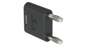 Adapter do złącz pomiarowych, rodzaj: Wtyk, wtyk: 4mm, gniazdo: 4mm, Czarny