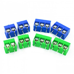 ARK 2-pin 5.08 mm Terminal Block Connector - for PCB Mounting - Green - 10 pcs.