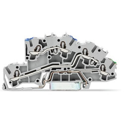 Wielorzędowa złączka szynowa WAGO poziomy: 3 22 → 12AWGWciskany zacisk Cage Clamp TOPJOB S