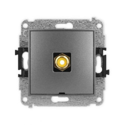 ICON Mechanizm gniazda pojedynczego RCA, bez pola opisowego (typu cinch - żółty, pozłacany) grafitowy 11IGRCABO-1