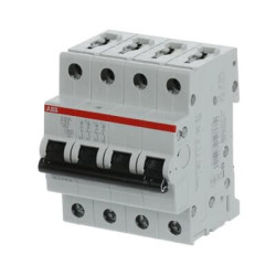 Wyłącznik nadprądowy MCB, Typ C, 4-biegunowy, 25A, 400V, ABB, S204L