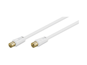 kabel antenowy, ekranowanie 100%, pozłacany,Biały