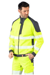 Kurtka, 730730HVJT, rodzaj Unisex, XXXXL, Szary, żółty