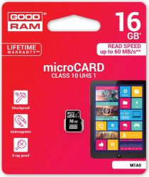 Karta pamięci micro SDHC 16GB Goodram CLASS10