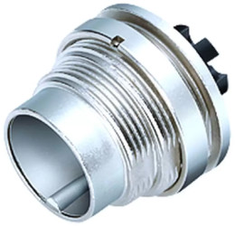 Panel plug, 5 pole, crimp connection, screw locking, straight, 09 0315 780 05