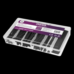 Zestaw koszulek termokurczliwych 100 szt. czarny OR-AE-13141/B