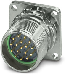 Surface-mounting plug, M23, 17 pole, crimp connection, standard/ONECLICK quick locking system, straight, 1629080