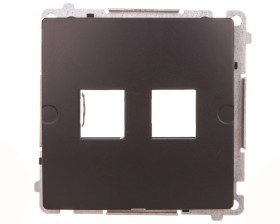 Simon Basic Pokrywa podwójna gniazd teleinformatycznych na Keystone płaska grafit matowy BMPT/28