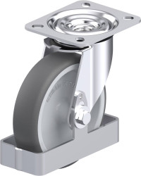 Blickle 938757 L-PATH 125G-FS Rolka obrotowa z blachy stalowej Średnica koła: 125 mm Maksymalne obciążenie: 250 kg 1 szt