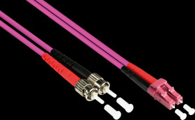LW-8075LT4 Duplex Jumper OM4 50/125µ LC/ST, 7,5m, violet