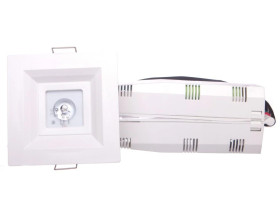 Oprawa awaryjna LOVATO P LED 1W (opt. otwarta) 1h jednozadaniowa autotest biała LVPO/1W/B/1/SE/AT/WH