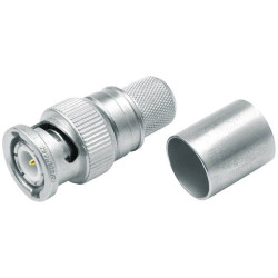 Teleg&#xE4;rtner 100027503 BNC Connector plug straight 75 &#x3A9; bayonet 1pc
