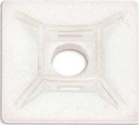 Mounting base, max. bundle Ø 4.8 mm, PA, natural, self-adhesive, (L x W x H) 28 x 28 x 5.8 mm, 01860900018