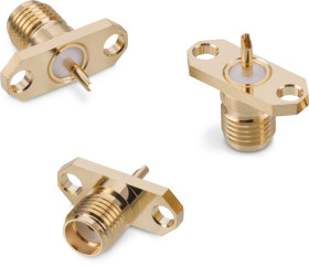 Złącze koncentryczne Montaż na kołnierzu Żeński typ złącza Złącze SMA 18GHz Lutowane