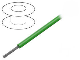 7056 GR005 Przewód na rolce o długości 30,5m linka Cu, 150V PVC zielony 20 AWG