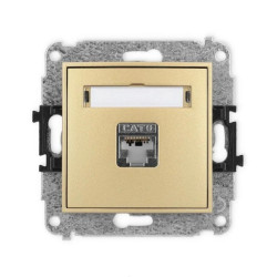 ICON Mechanizm gniazda komputerowego pojedynczego 1xRJ45, kat. 6, ekranowane, 8-stykowy złoty 29IGK-5