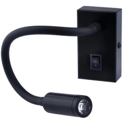 Lampa Ścienna LED LVT Elastyczny Kinkiet do Czytania LEO 3W 4000K Czarny