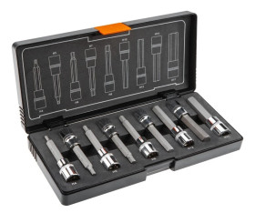 Końcówki sześciokątne na nasadce 100 mm od H4 do H17 zestaw 9 elementów 08-706
