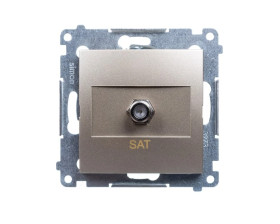 Simon 54 Gniazdo antenowe pojedyncze SAT złoty mat DASF1.01/44