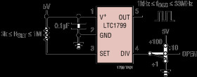 1kHz to 33MHz Resistor Set SOT-23 Oscillator