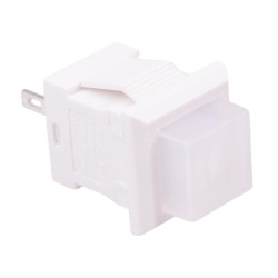 White Off-(On) Momentary Square Push Button Switch SPST 6A