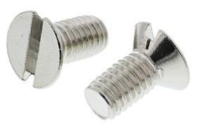 Śruby maszynowe M6 łeb z łbem stożkowym Mosiądz długość 12.0mm skok 1.0mm