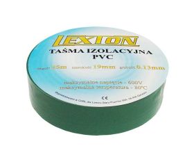 TAŚMA IZOLACYJNA 0,13mm / 19mm / 10m ZIELONA LEXTON