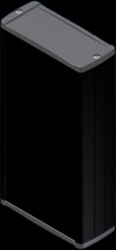 Aluminum Profile enclosure, (L x W x H) 160 x 85.8 x 36.9 mm, black (RAL 9004), IP54, TEKAL 23.29