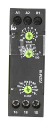 Timer Relay Szyna DIN 12 → 240V ac/dc SPDT 1-stykowy Tele 0.05 → 1s V2ZM10 Wielofunkcyjne funkcyjny