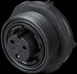 PX0709/S/03 Connector, rear panel, 3-pin, socket