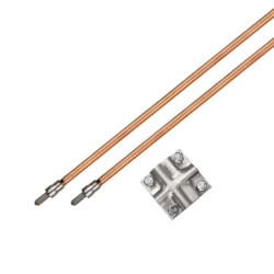 Uziom kompletny kuty pomiedziowany / miedziowany St/Cu powłoka 250um Cu 14,2 mm 3m